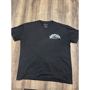 GSTR Montana Granite Peak Northern Rocky Mountains Graphic Tee Black 2XL